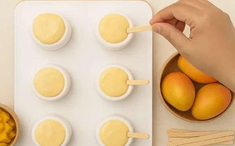 آموزش درست کردن بستنی سه ‌بعدی انبه در خانه
