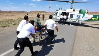 انتقال مصدوم سقوط از ارتفاع‌ با هواپیمای اورژانس استان تهران