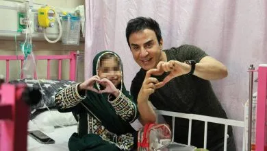 عمو پورنگ در مرکز طبی کودکان+ عکس